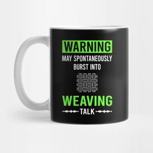 Green Warning Weaving Weaver Mug